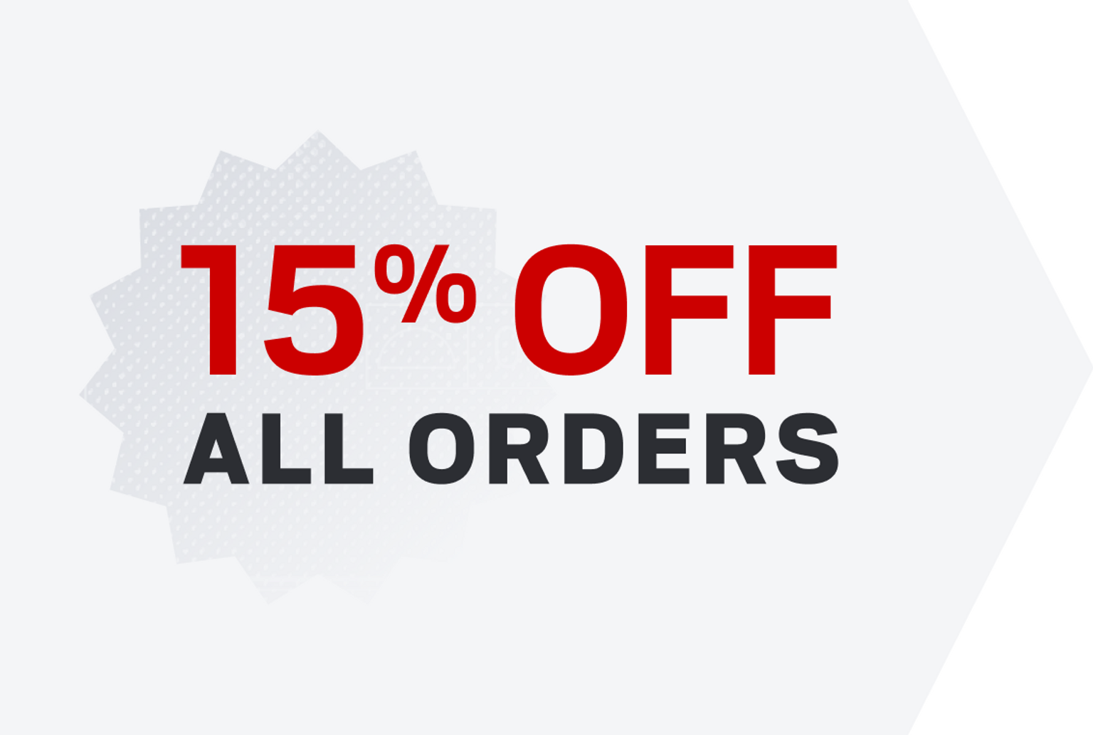 15% off all orders