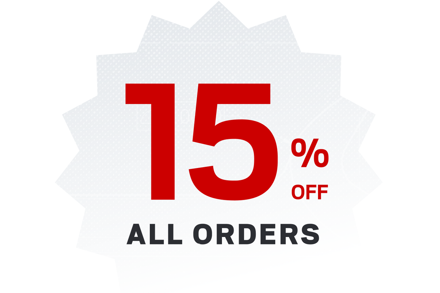 15% off all orders