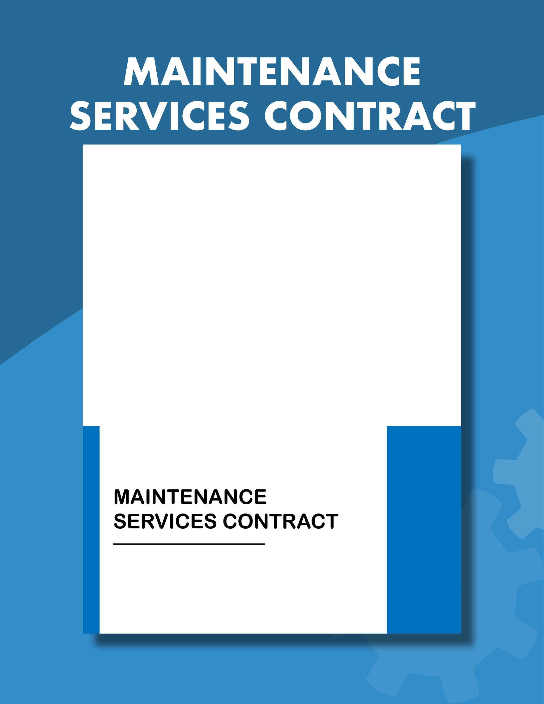 Maintenance Services Contract Template