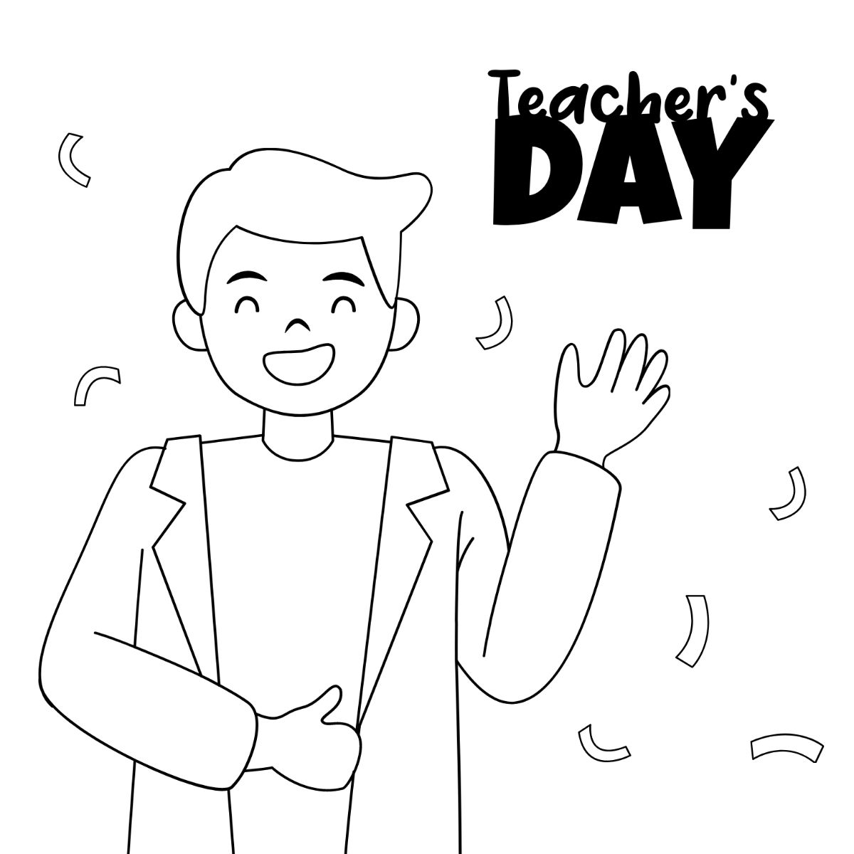 Teachers Day Drawing Template - Edit Online & Download