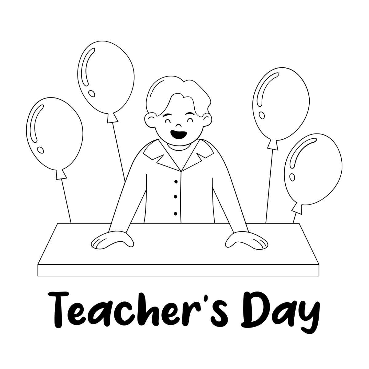 Teachers Day Concept Drawing Template - Edit Online & Download