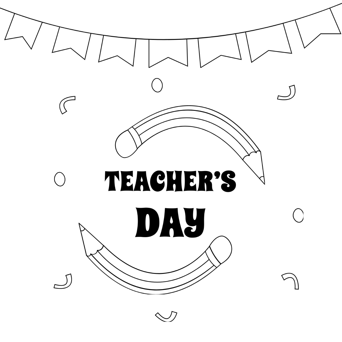 Teachers Day Promotional Drawing Template - Edit Online & Download