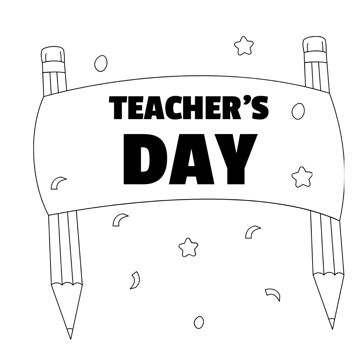 Teachers Day Banner Drawing Template - Edit Online & Download