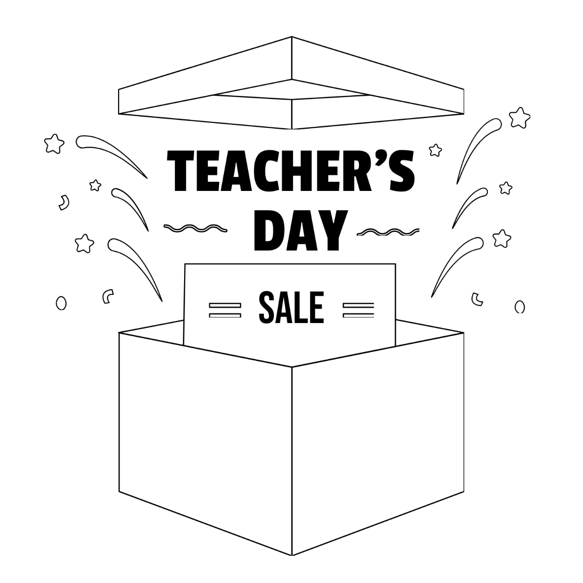 Teachers Day Sale Drawing Template - Edit Online & Download