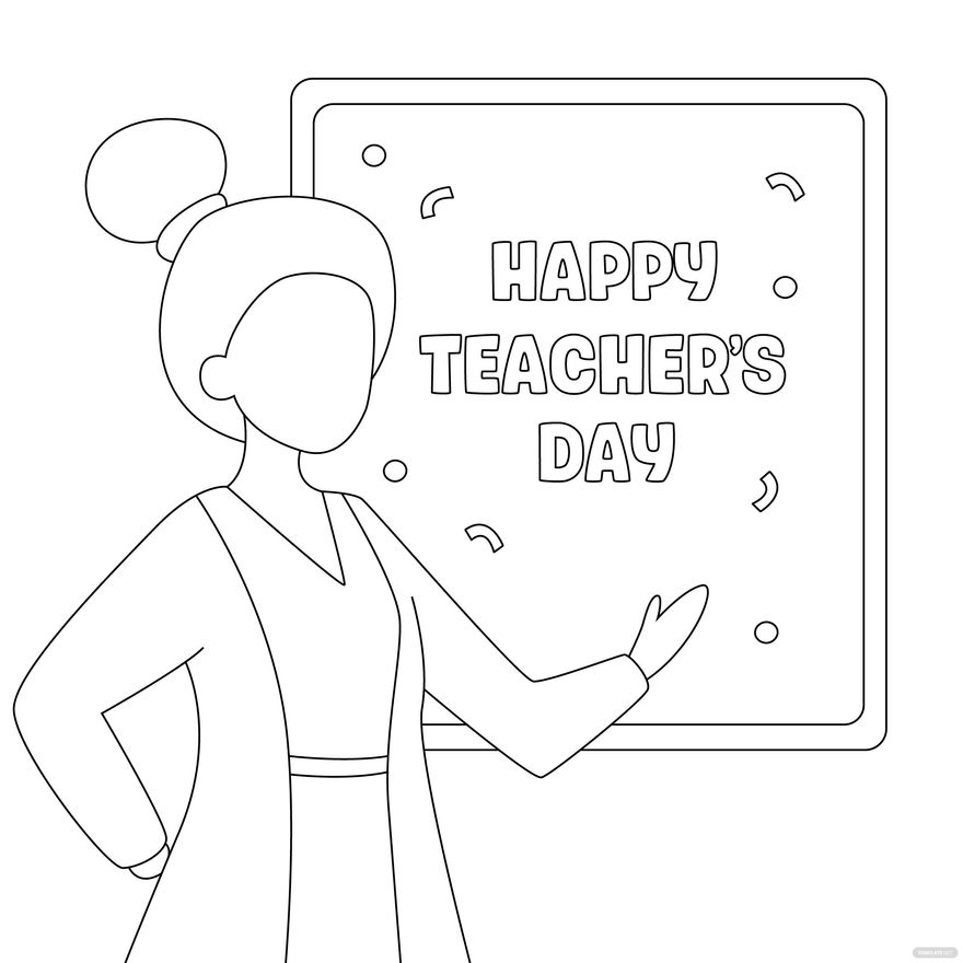 Teachers Day Cartoon Drawing in PSD, Illustrator, SVG, JPG, EPS, PNG - Download | Template.net