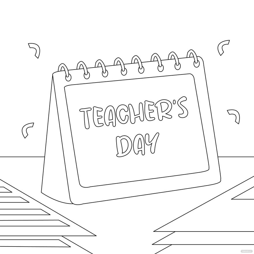 Teachers Day Calendar Drawing in PSD, Illustrator, SVG, JPG, EPS, PNG - Download | Template.net