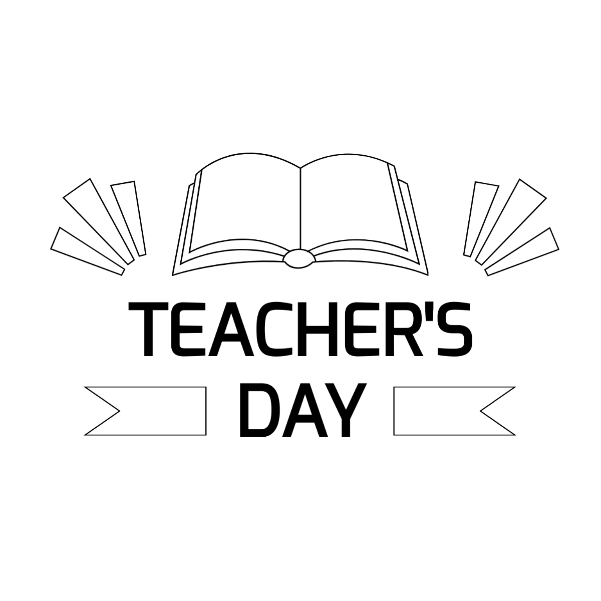 Teachers Day Logo Drawing Template - Edit Online & Download