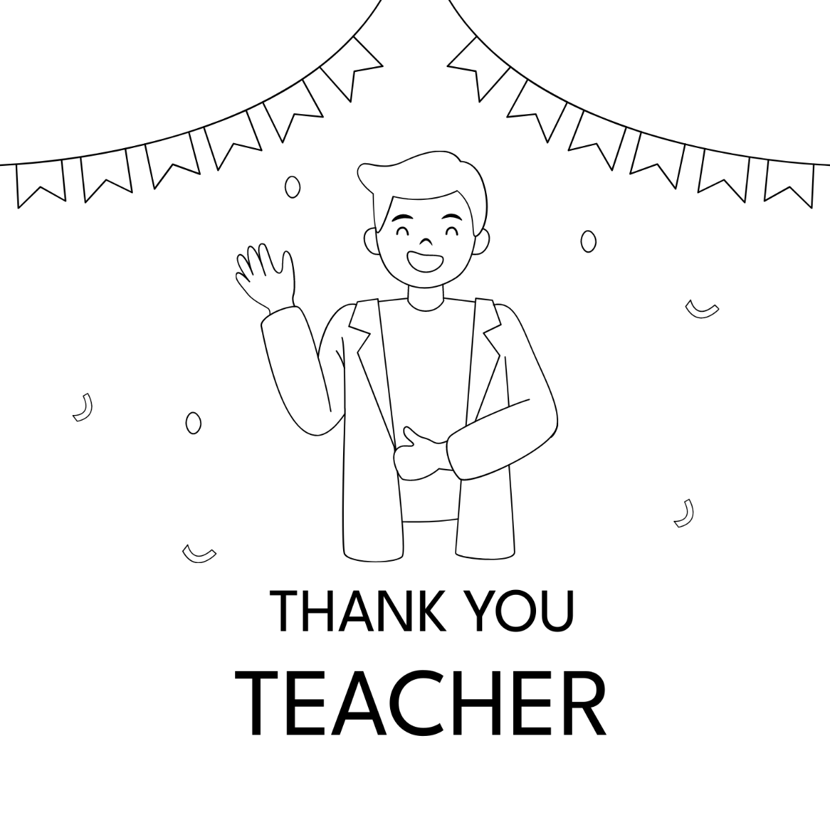 Teachers Day Sign Drawing Template - Edit Online & Download