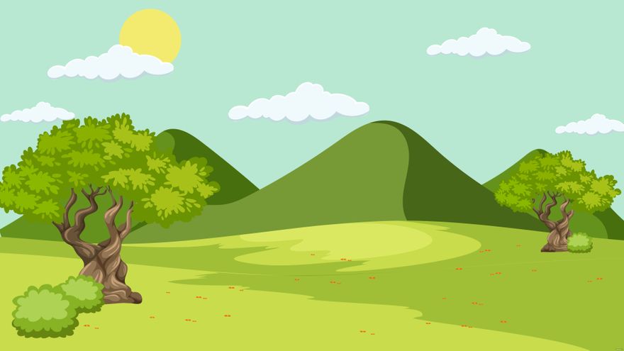 Cartoon Mountains Background