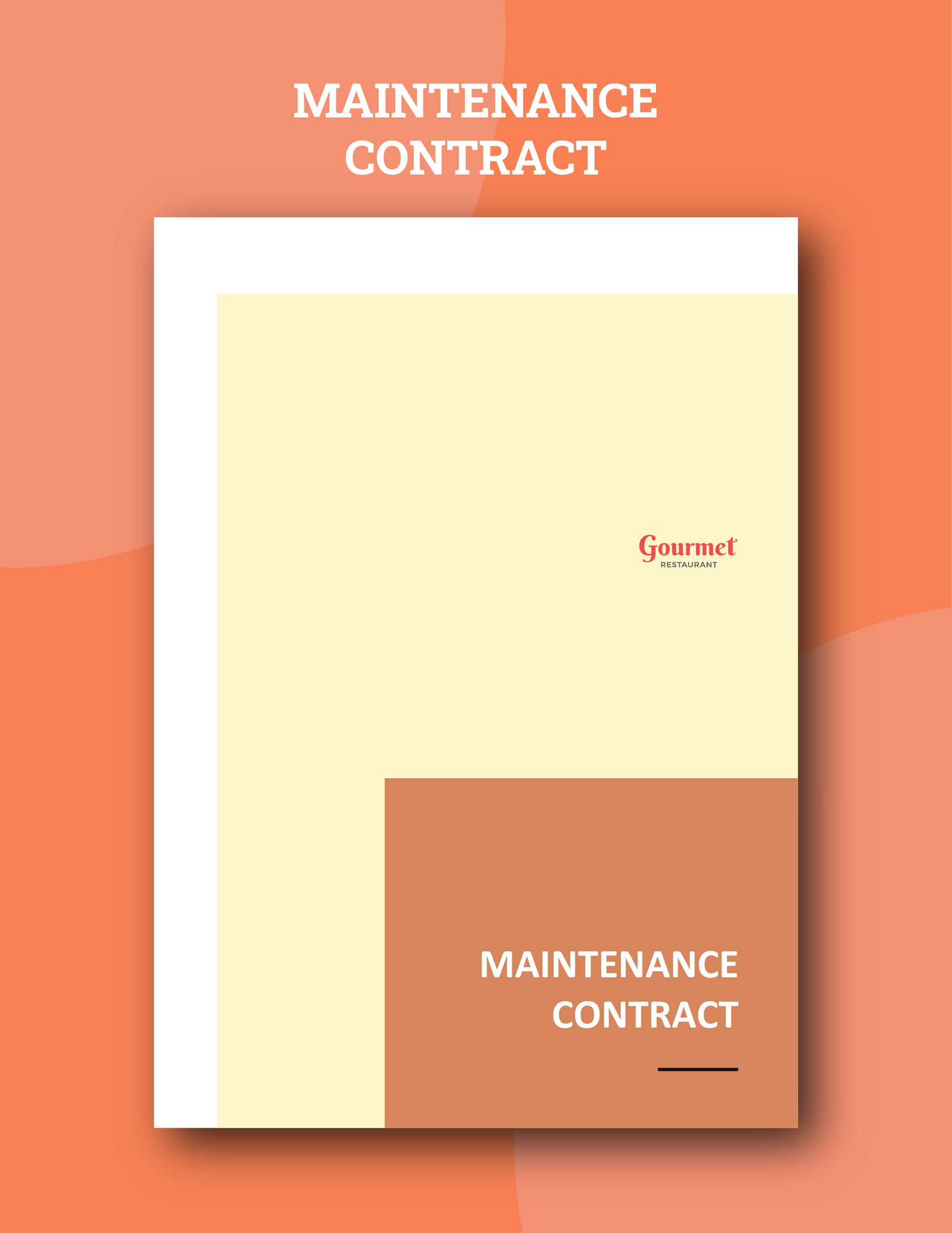 Restaurant Maintenance Contract Template