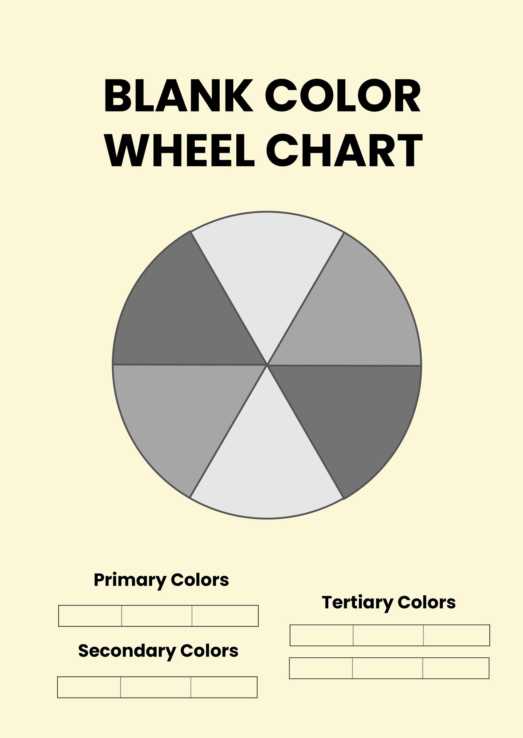 Blank Color Wheel Chart