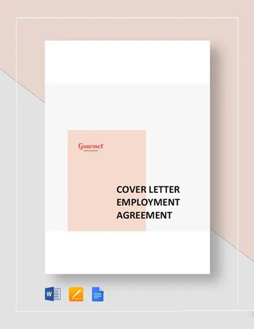 Restaurant Cover Letter Employment Agreement Template