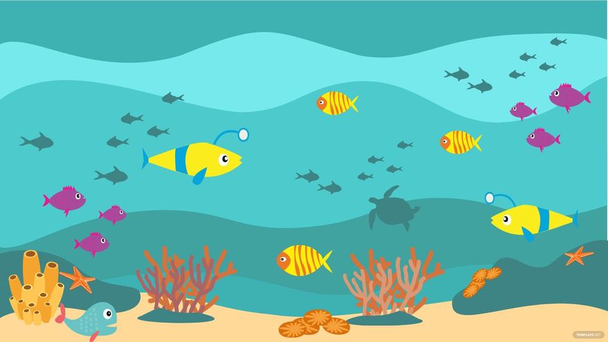 Cartoon Aquarium Background