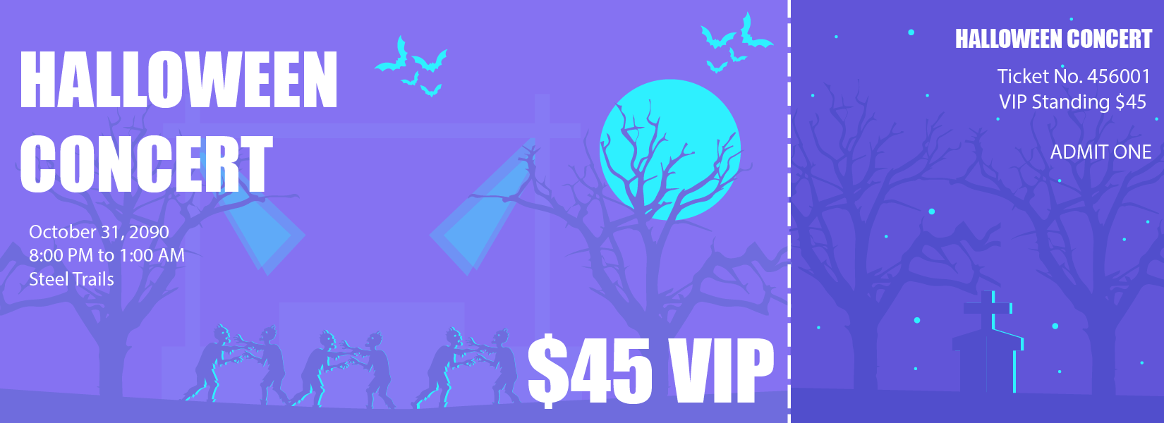 Happy Halloween Ticket Template