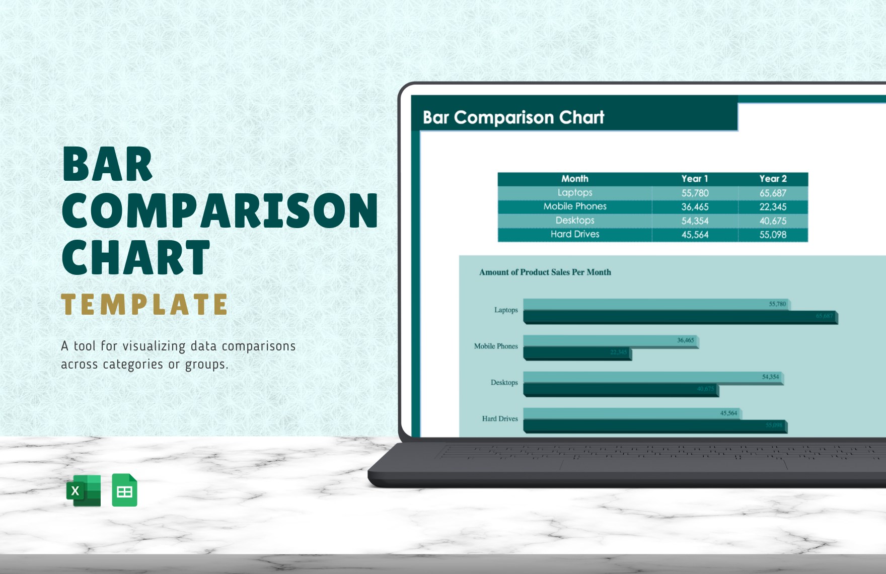 Bar Comparison Chart Template