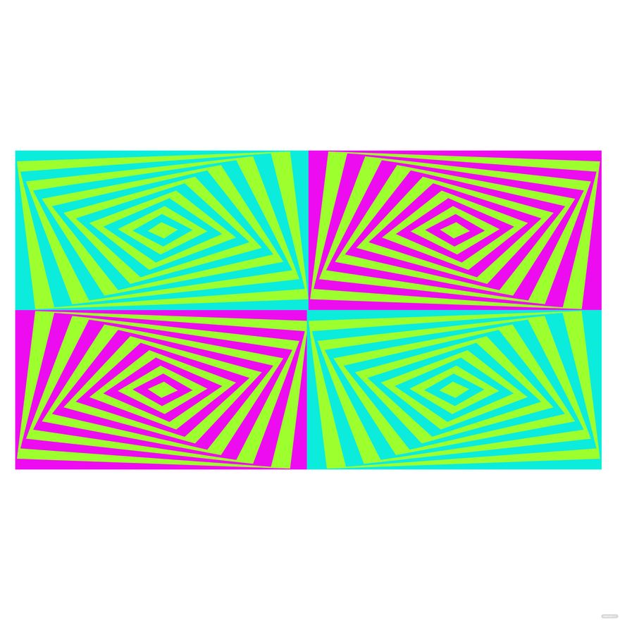 Trippy Border White Background