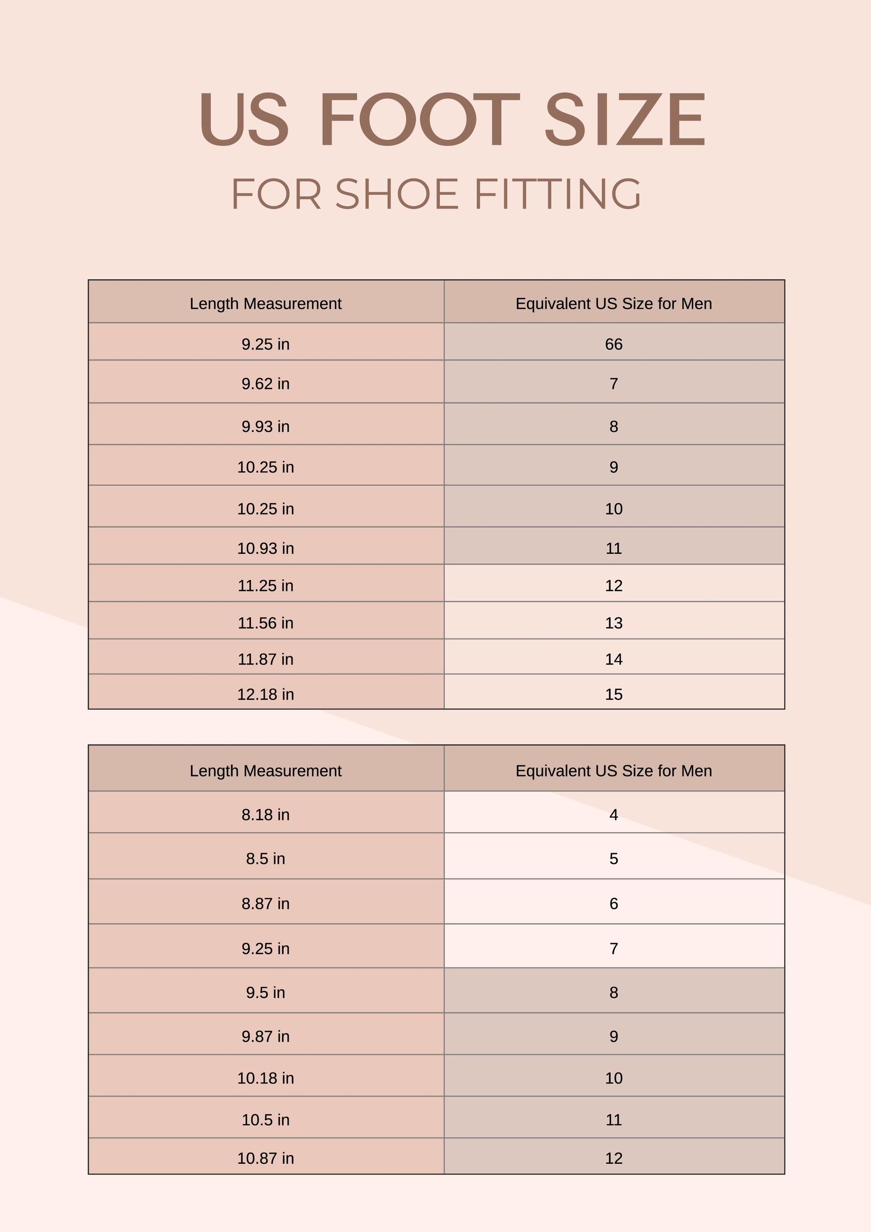 Us Foot Size Chart