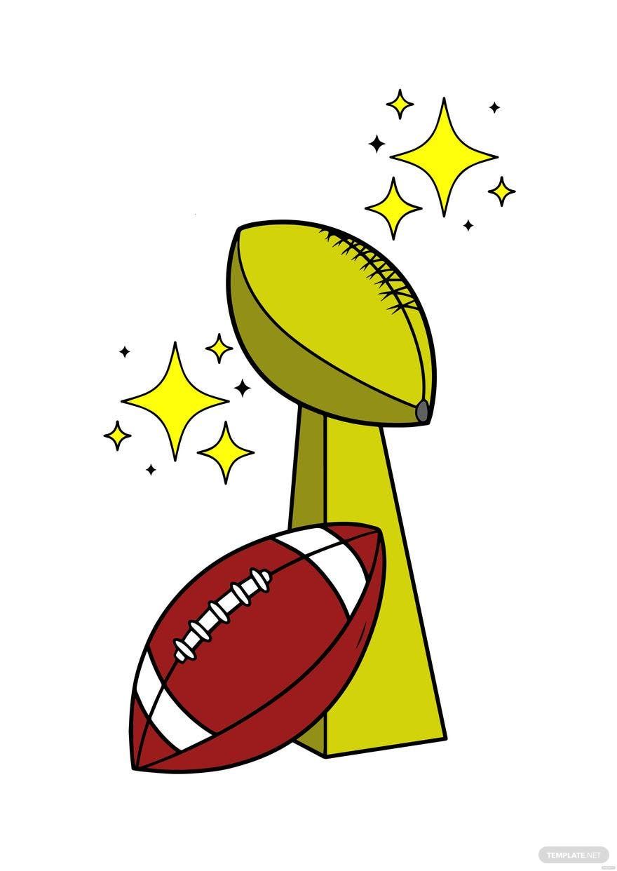 Super Bowl Color Drawing