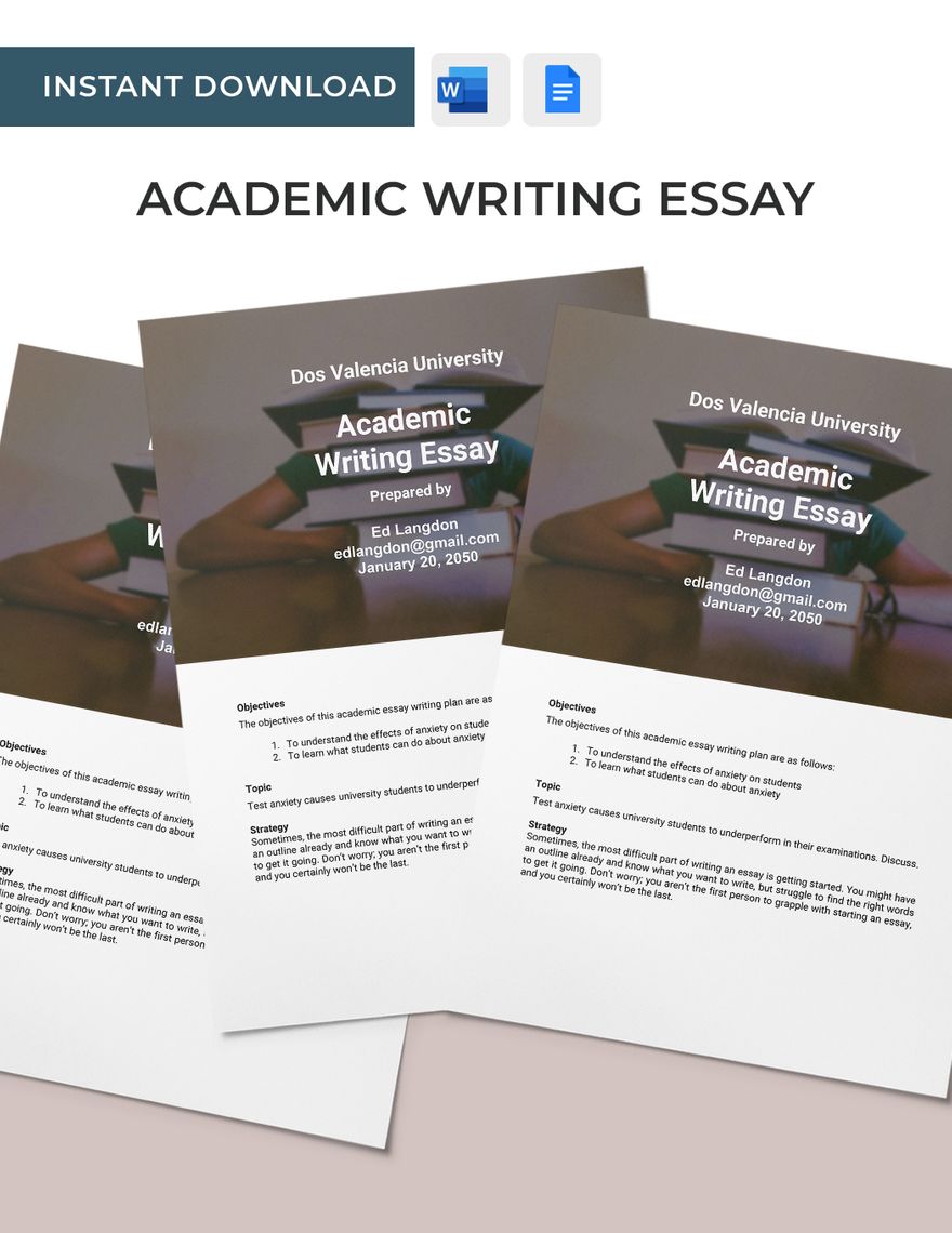 Academic Writing Essay Template