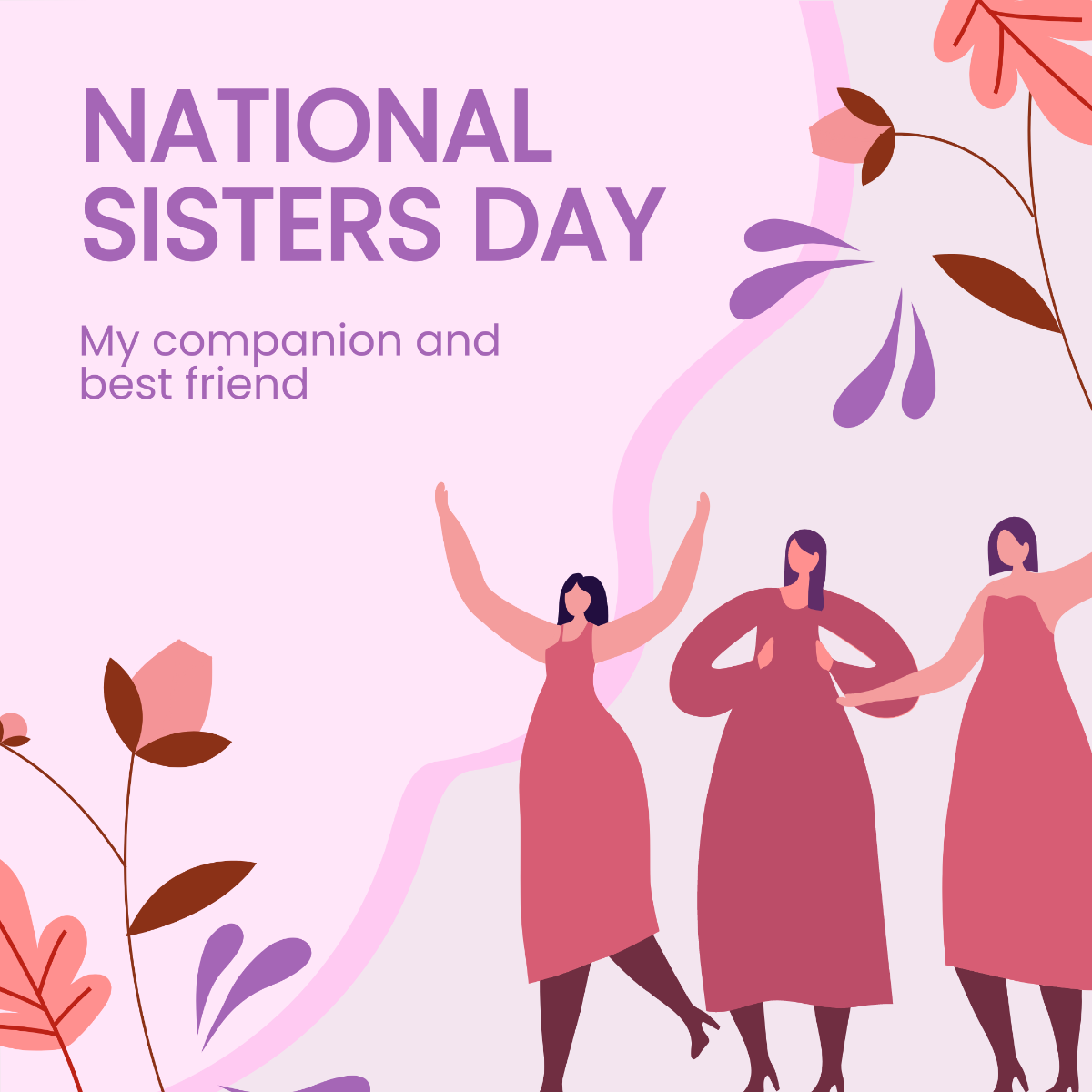 Free National Sisters Day Instagram Post Template