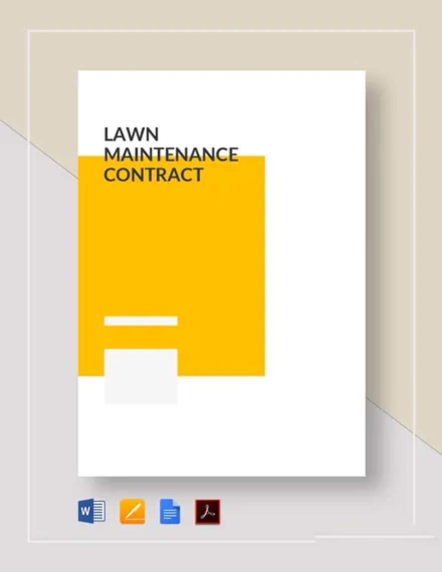 Lawn Maintenance Contract Template