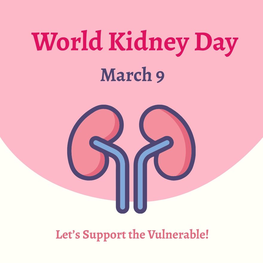 World Kidney Day Poster Vector