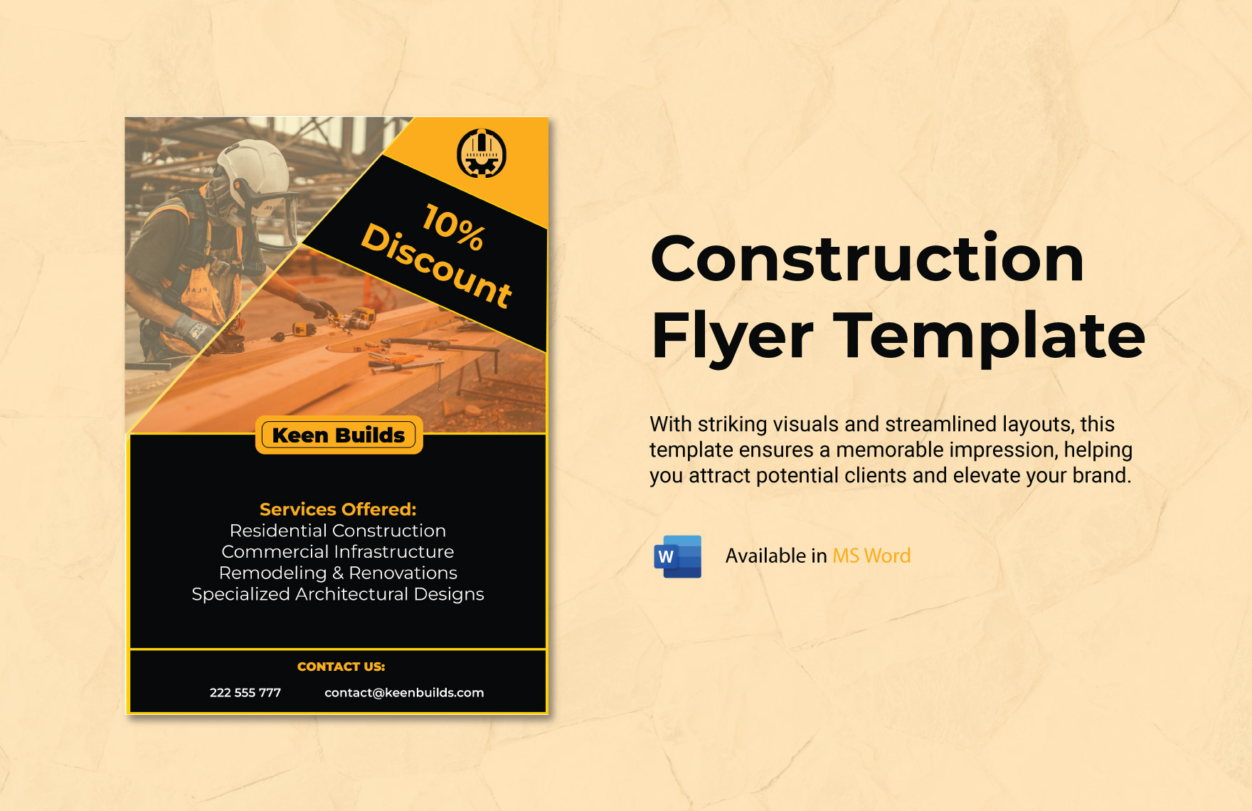 Construction Flyer Template in Word, Publisher - Download | Template.net