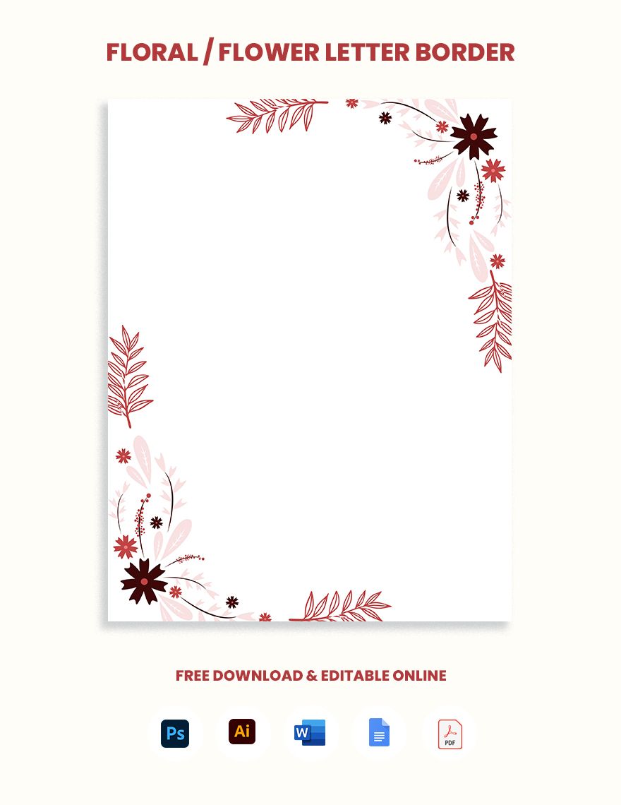 Floral / Flower Letter Border