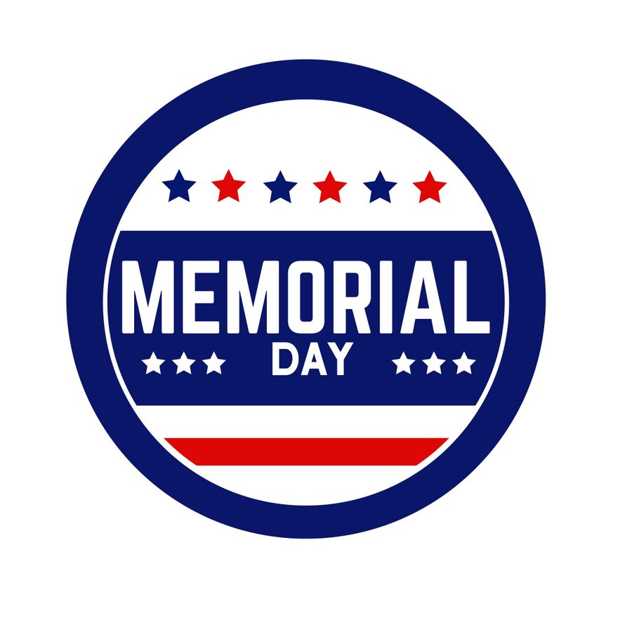 Memorial Day Logo Vector in Illustrator, PSD, EPS, SVG, JPG, PNG