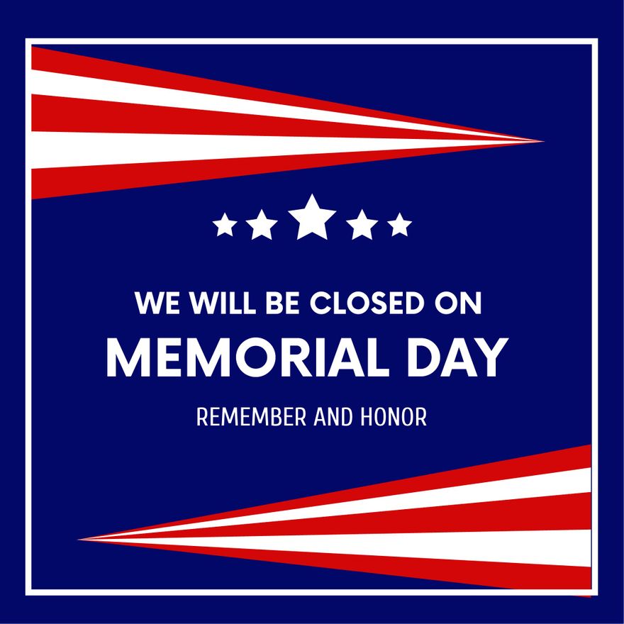 Memorial Day Sign Vector