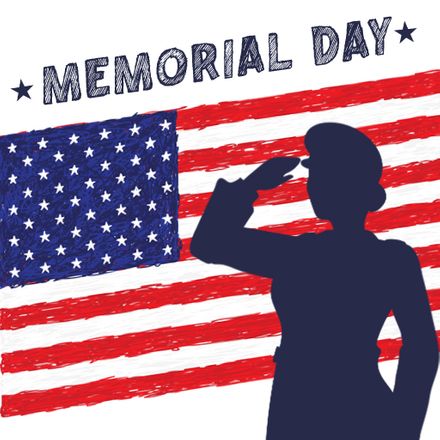 Memorial Day Chalk Design Vector