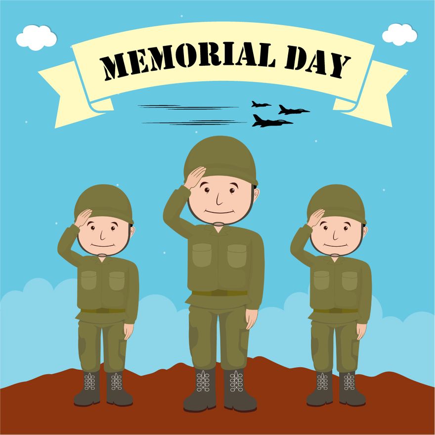 Memorial Day Cartoon Vector