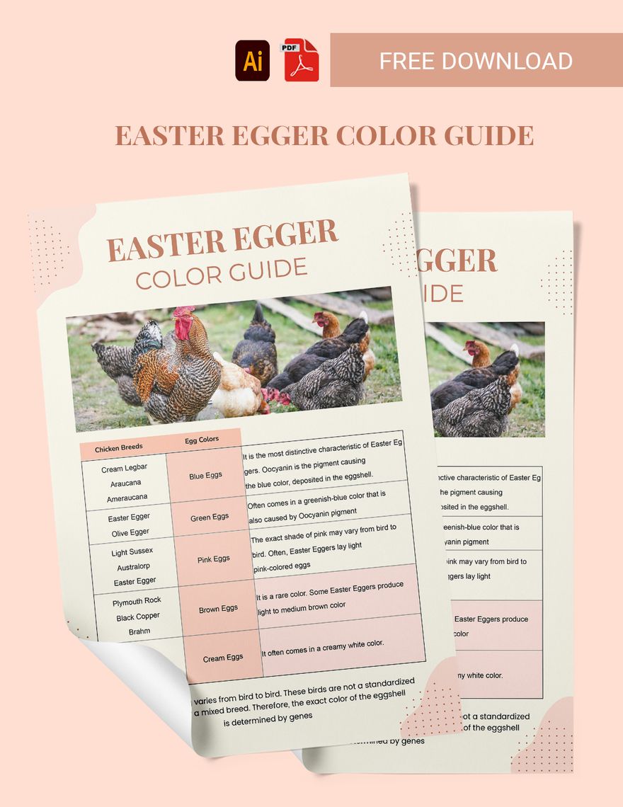 Easter Egger Color Chart