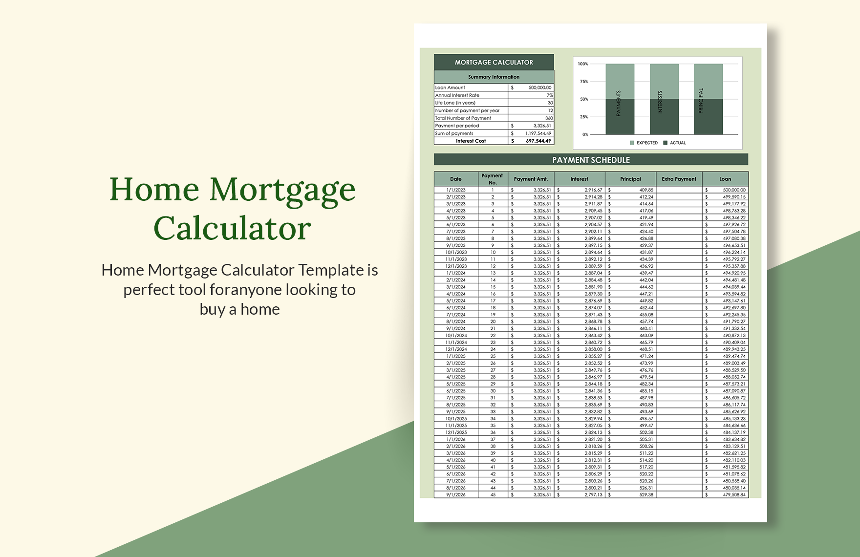 Home Mortgage Calculator in Excel, Google Sheets - Download | Template.net