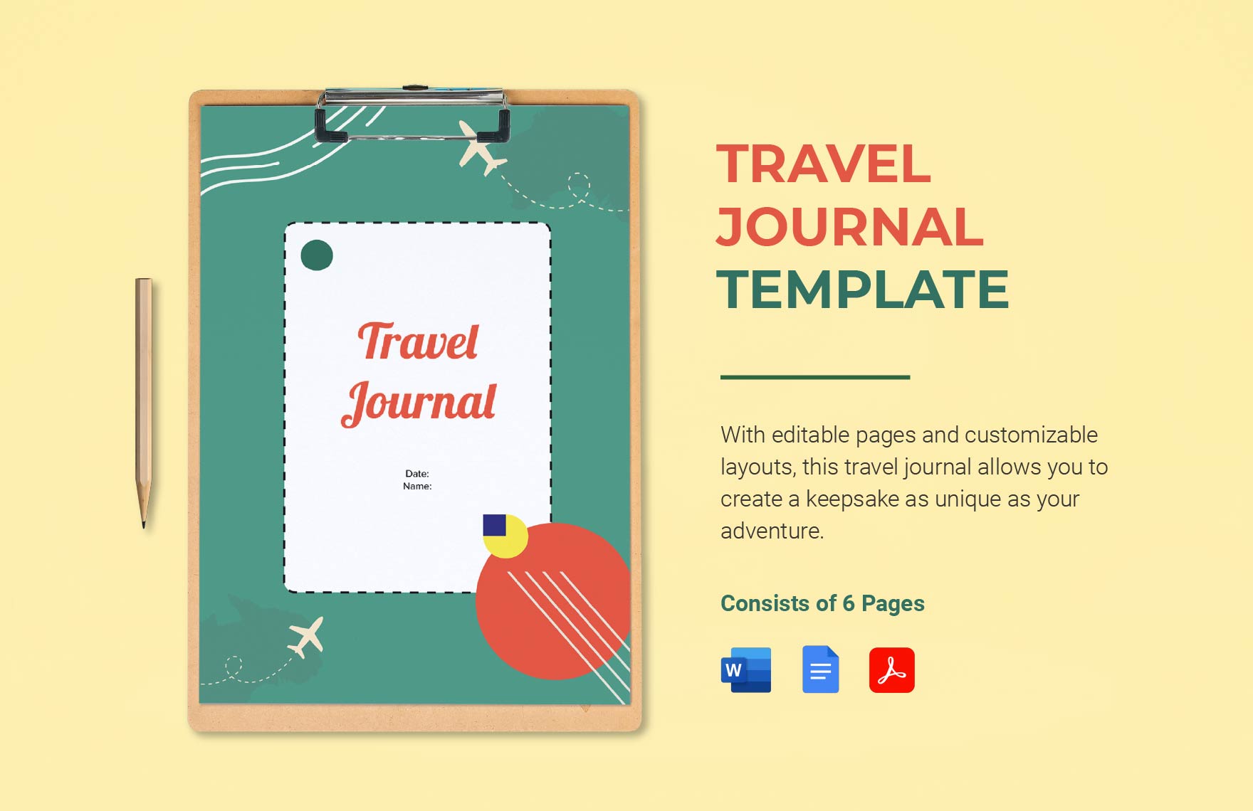 Travel Journal Template in Word, PDF, Google Docs - Download | Template.net