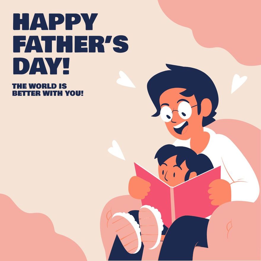 Father's Day Greeting Card Vector