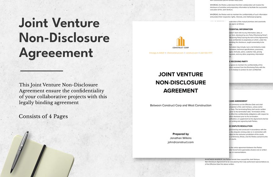 Joint Venture Non-Disclosure Agreement