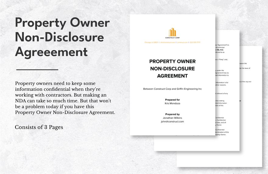 Property Owner Non-Disclosure Agreement