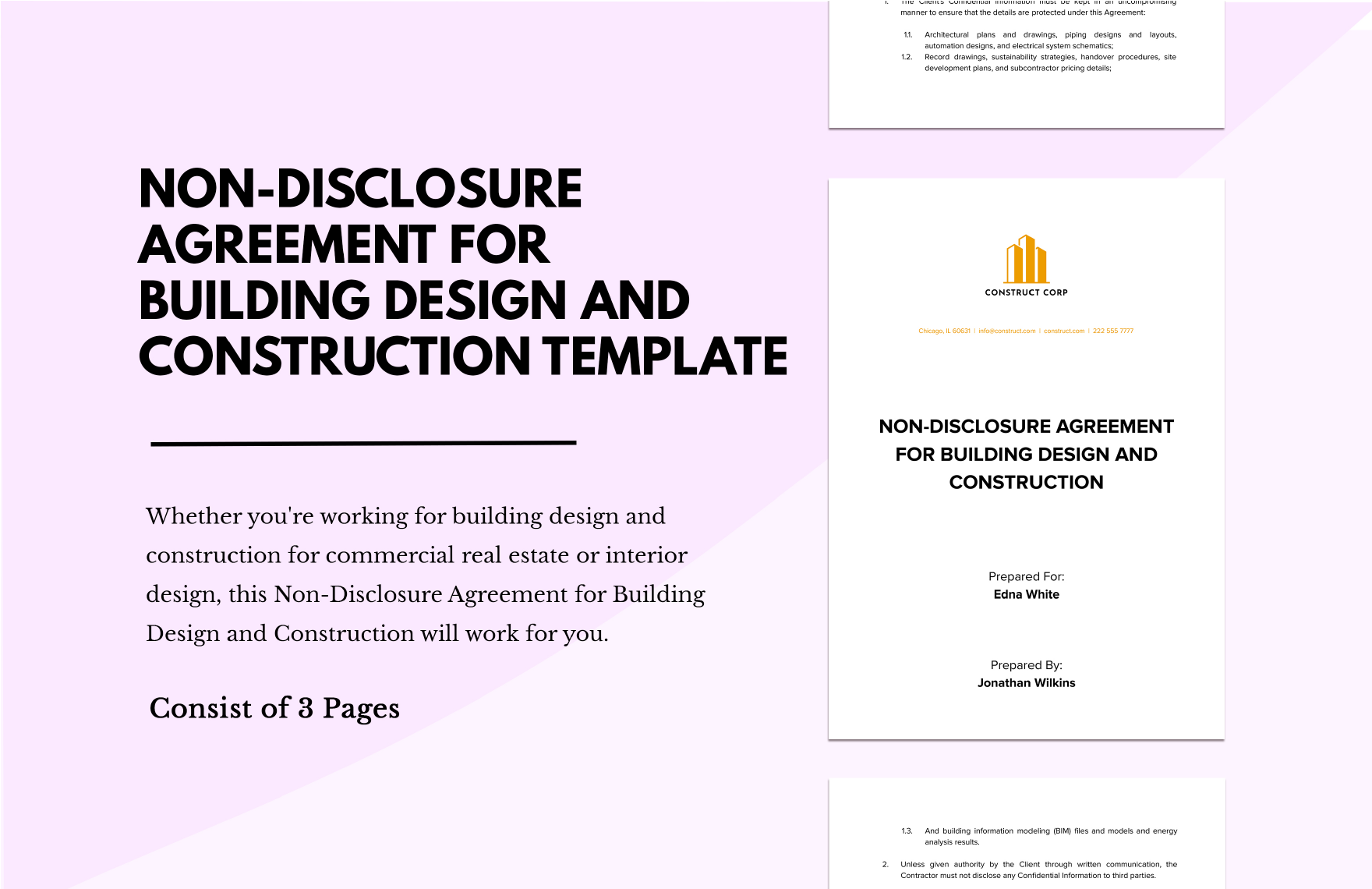 Non-Disclosure Agreement for Building Design and Construction