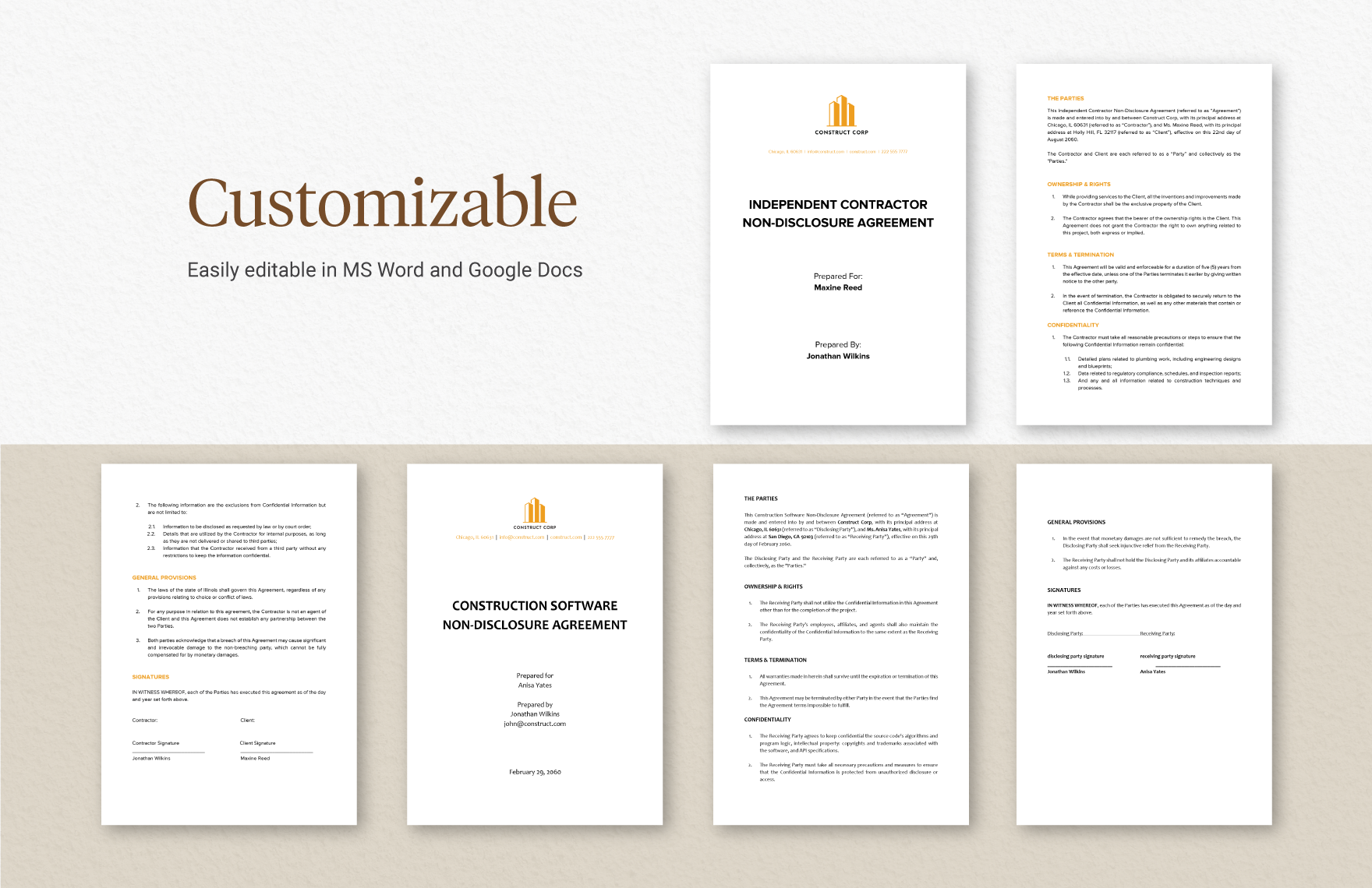 20+ Construction Non-Disclosure Agreement (NDA) Template Bundle