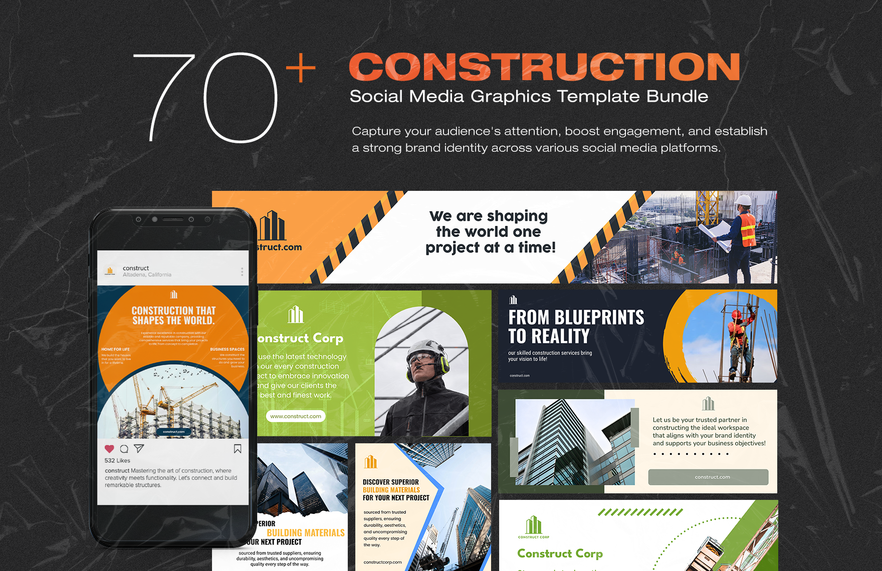 70+ Construction Social Media Graphics Template Bundle in SVG, PNG, PSD, Illustrator - Download | Template.net