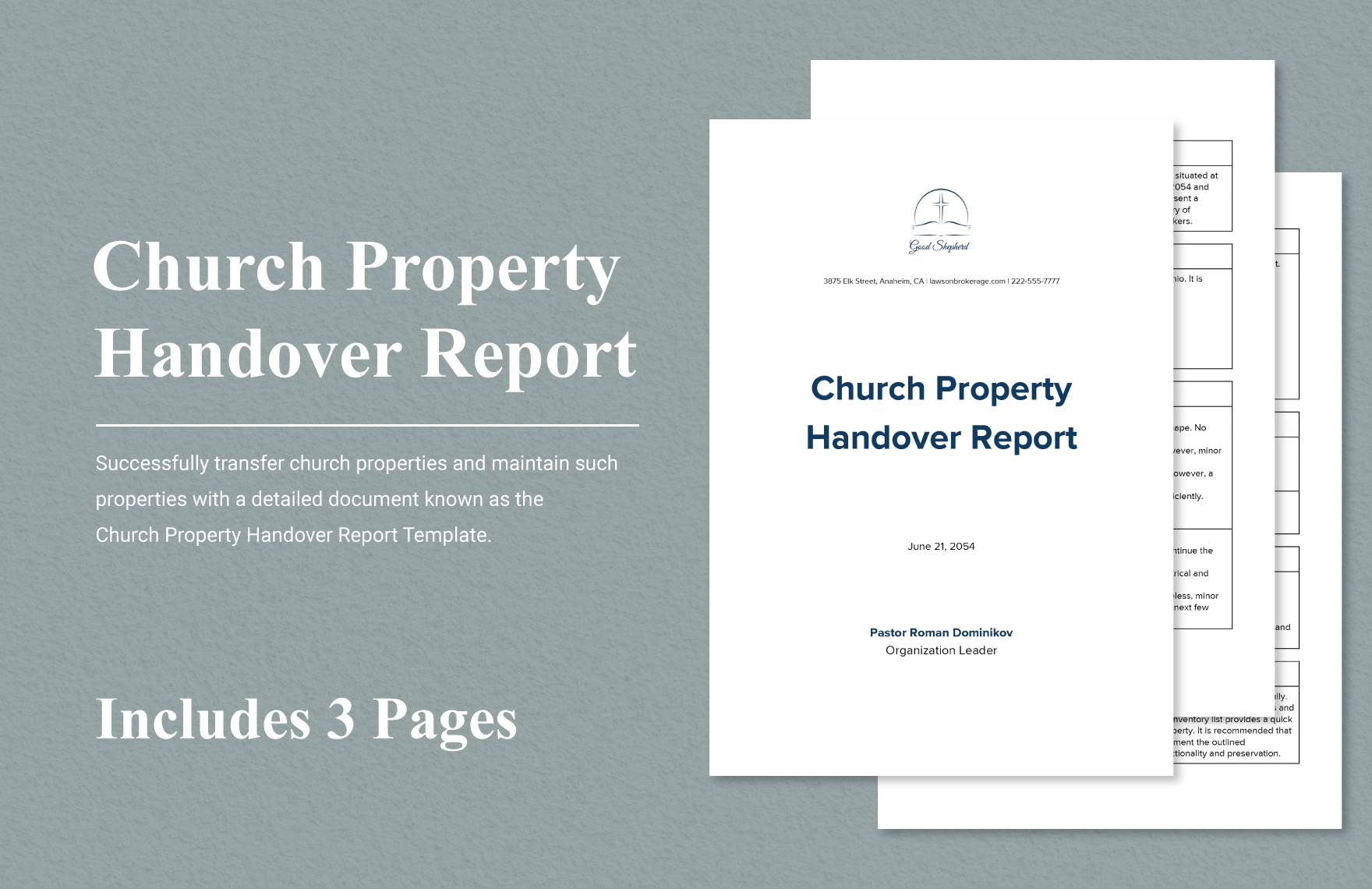 Church Property Handover Report