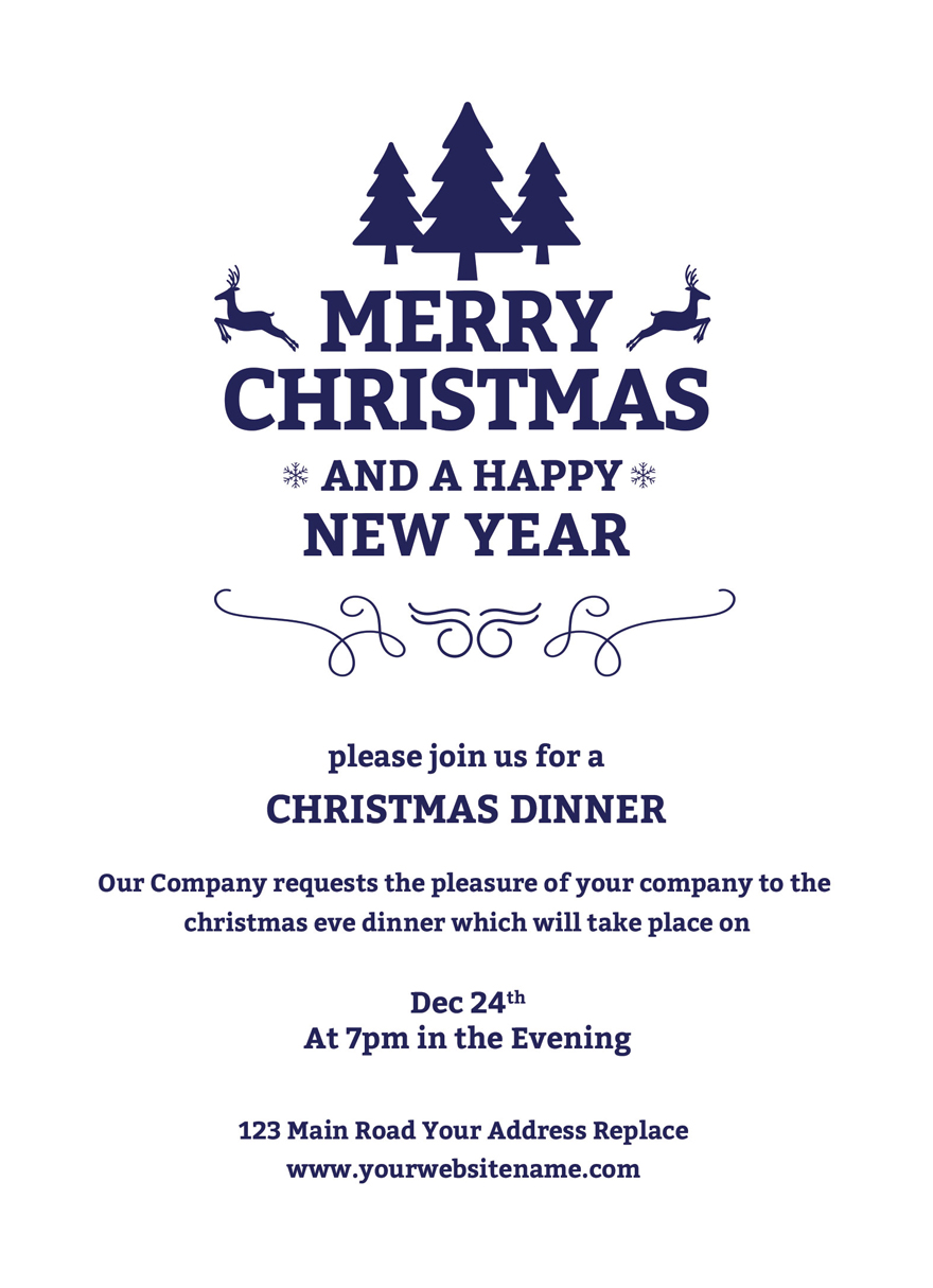 Christmas Dinner Invitation Template