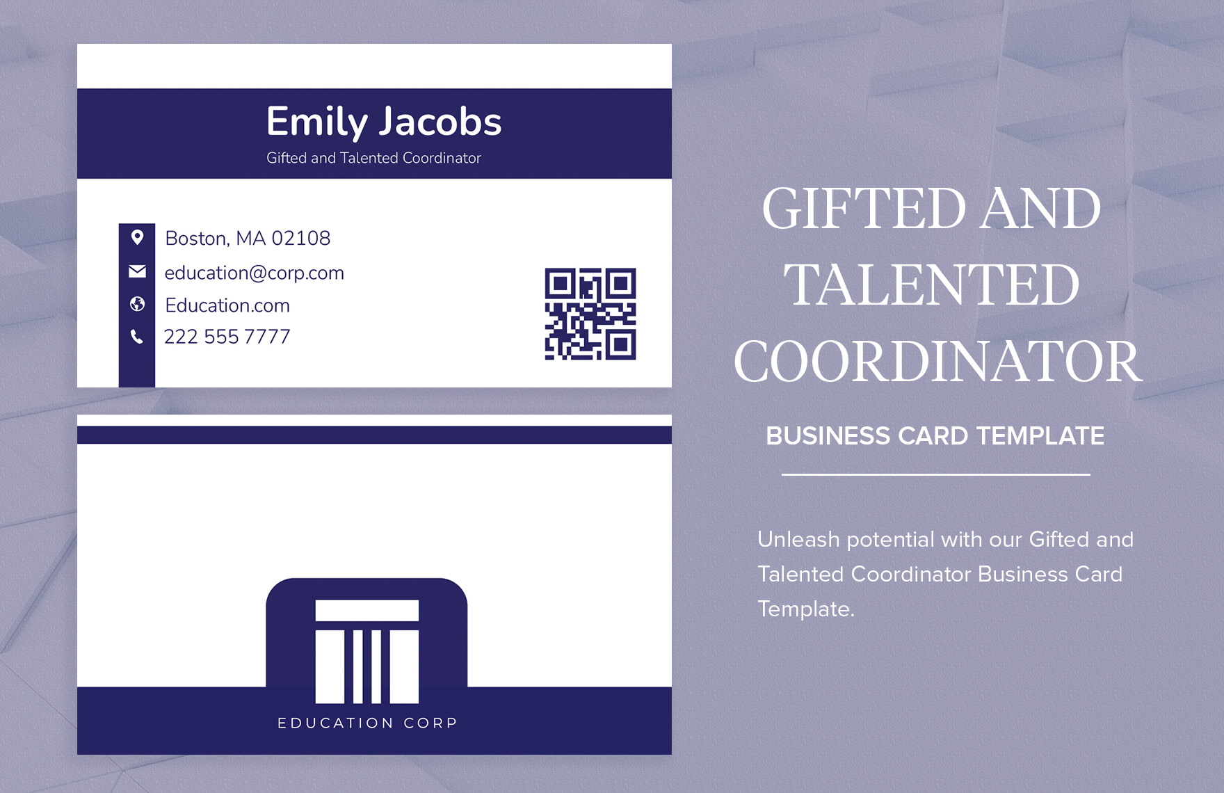 Gifted and Talented Coordinator Business Card Template