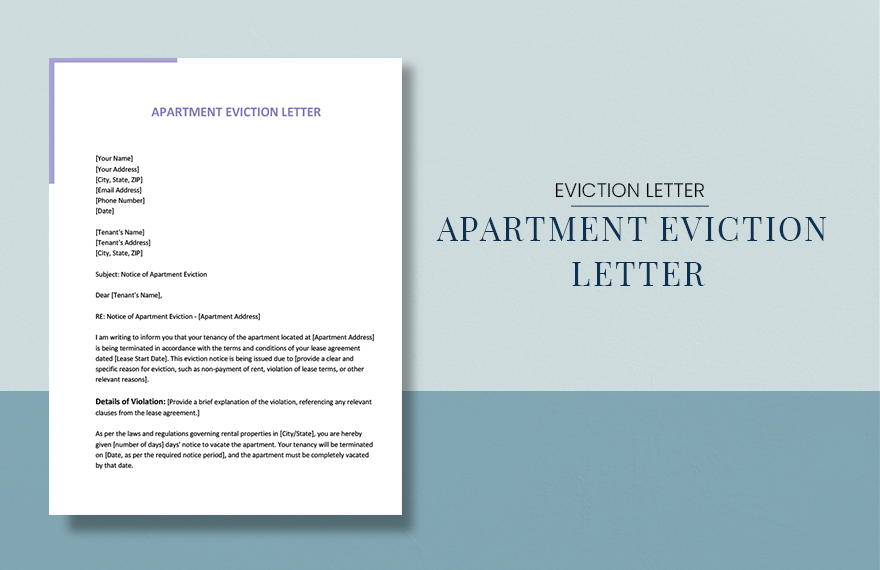 Apartment Eviction Letter