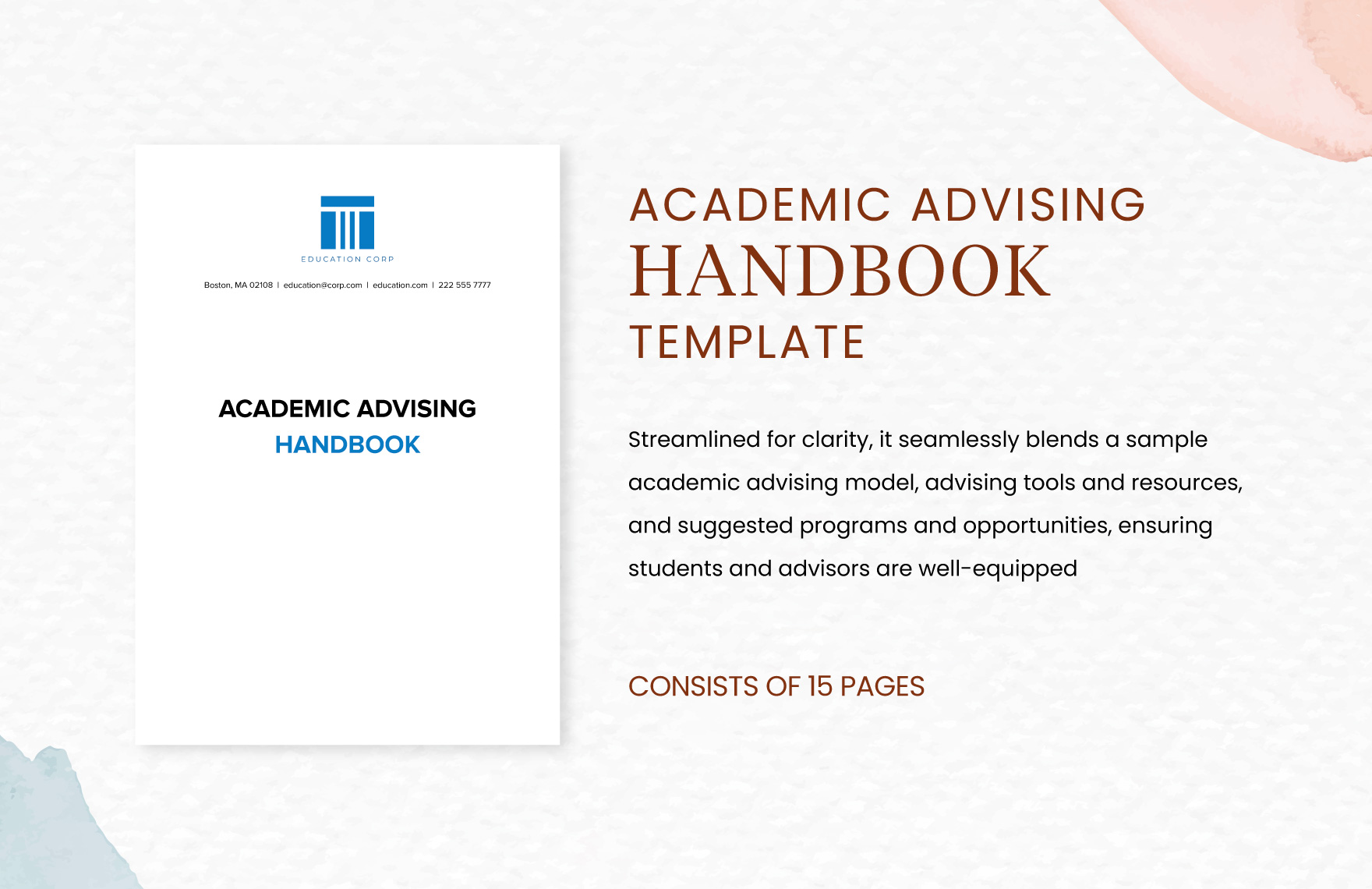 Academic Advising Handbook Template