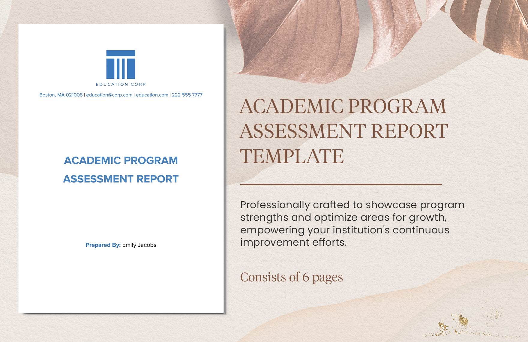 Academic Program Assessment Report Template