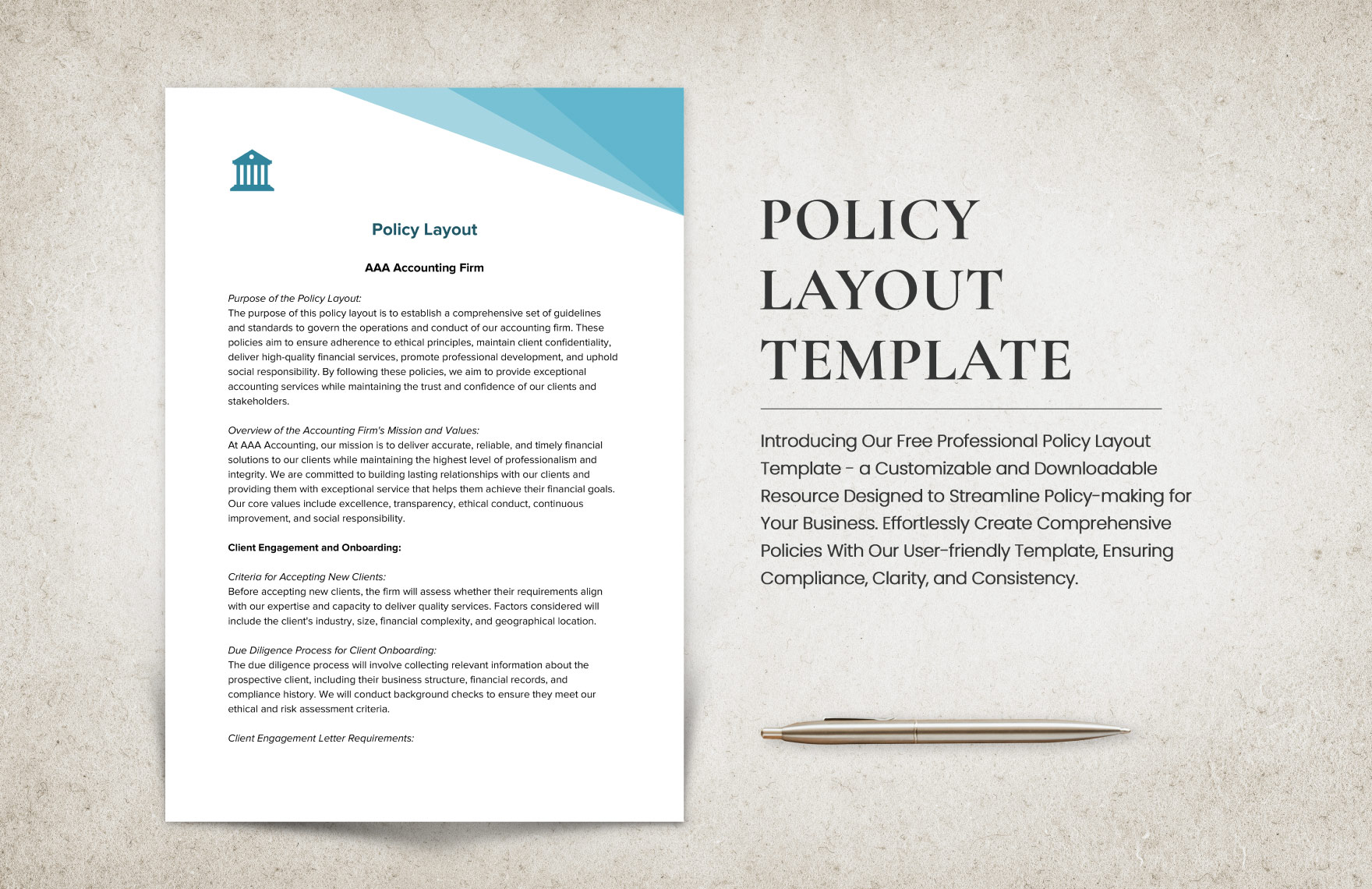 Policy Layout Template