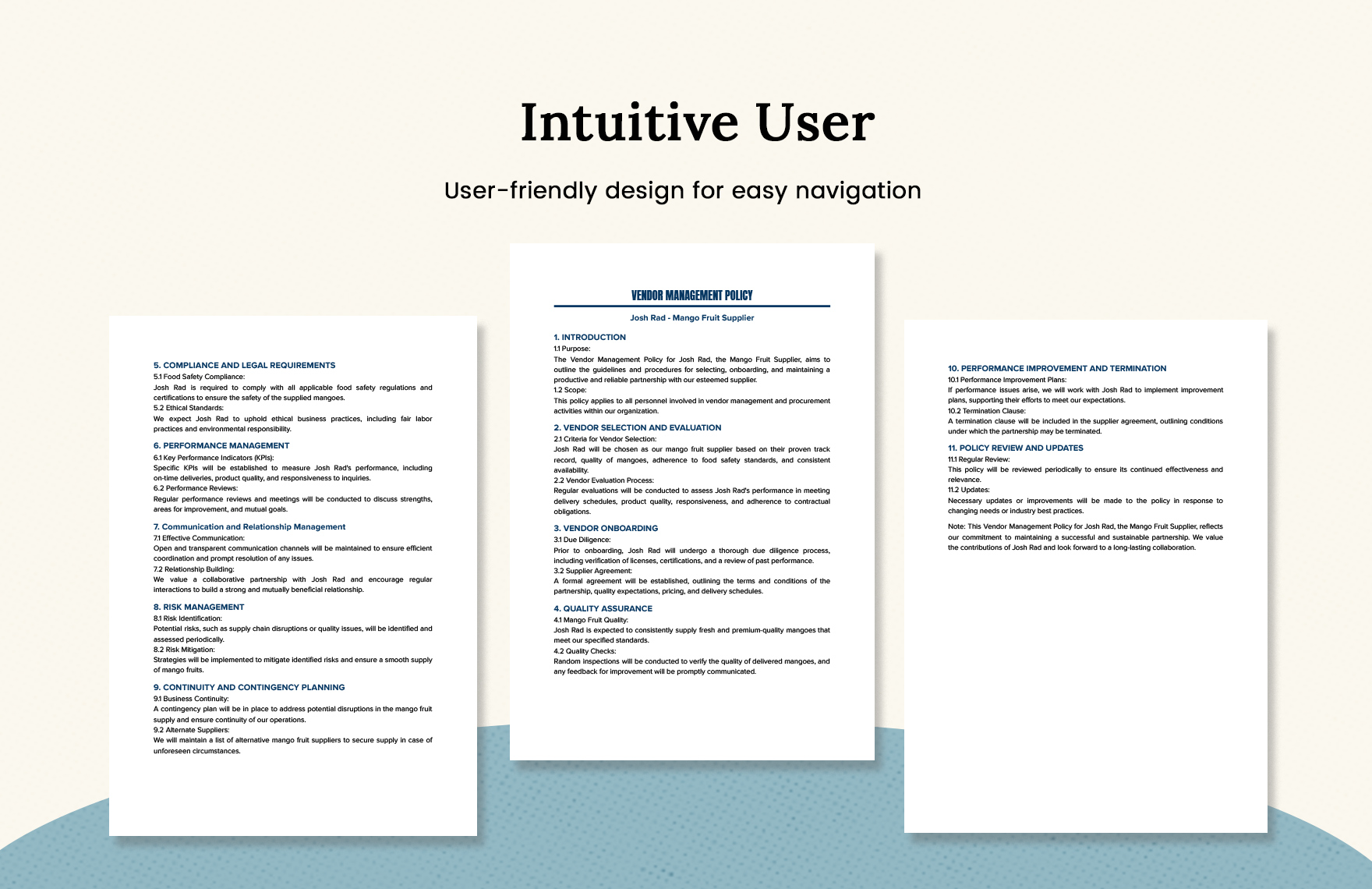 Vendor Management Policy Template