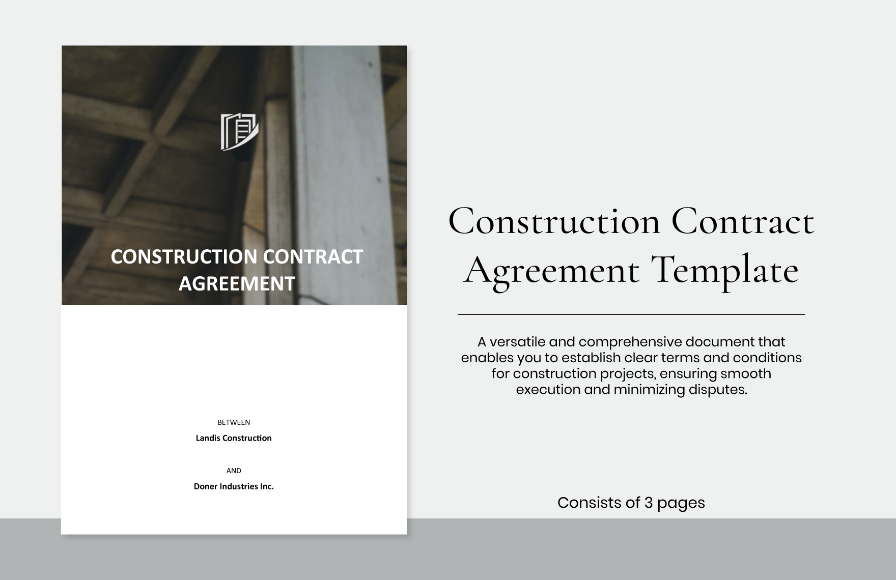 Construction Contract Agreement Template